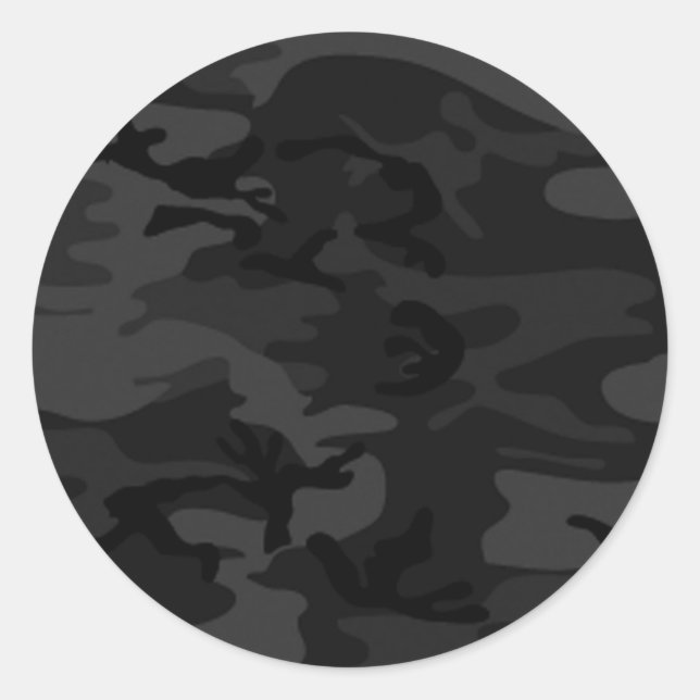 Runde Aufkleber der schwarzen Camouflage (Vorderseite)