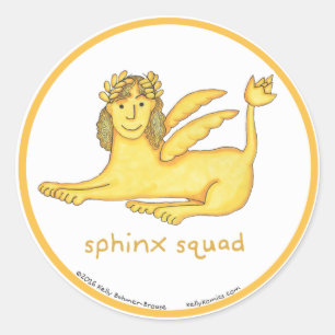 Runde Aufkleber der Sphinx-Gruppe