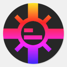 Runde Aufkleber Sparko DämmerungSun