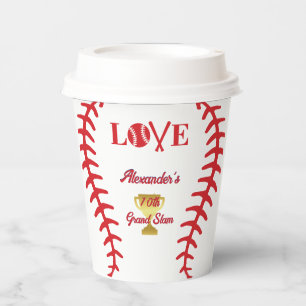 Runde Baseball Game Themed Kinder Tee Geburtstagsp Pappbecher
