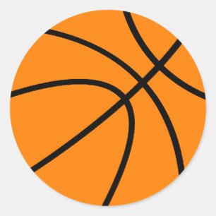 Runde Basketballaufkleber Runder Aufkleber