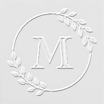 Runde Blätter Wreath Monogramm