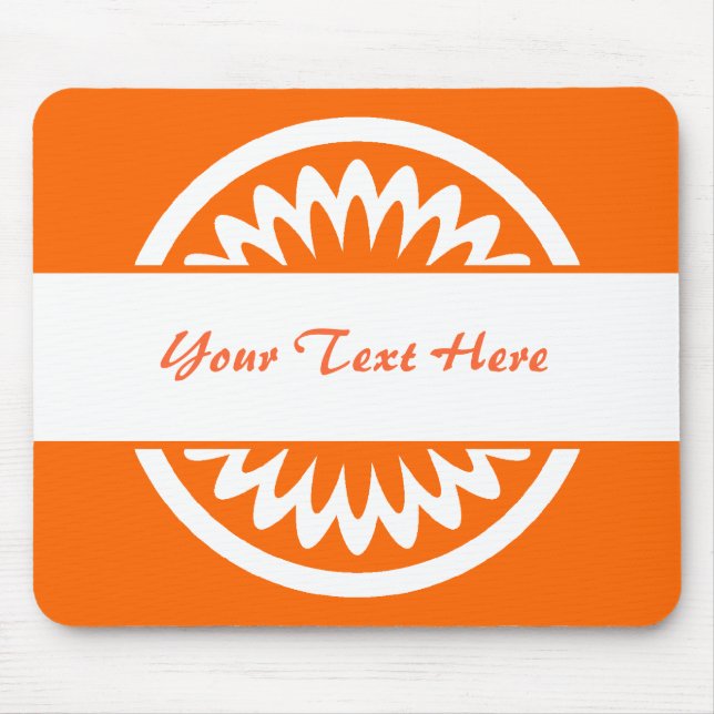 Runde Blume - Orange Mousepad (Vorne)