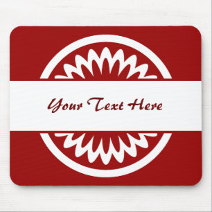 Runde Blume - Ruby Red Mousepad