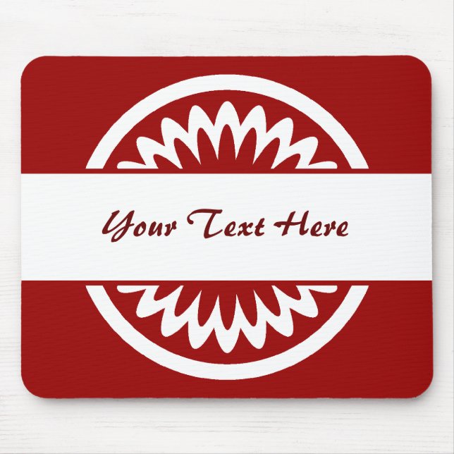 Runde Blume - Ruby Red Mousepad (Vorne)