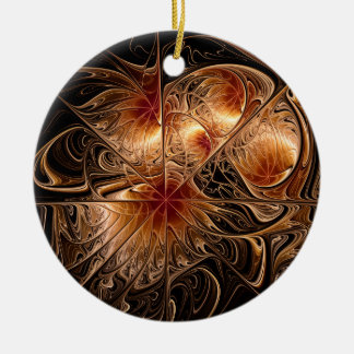 Runde Bronze Keramikornament