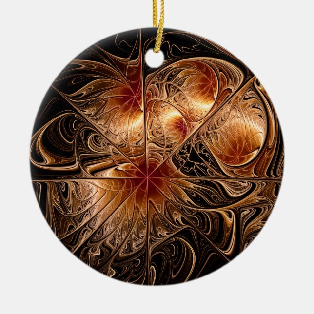 Runde Bronze Keramikornament (Vorne)