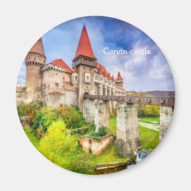 Runde Burg Magnet Corvin (Vorne)