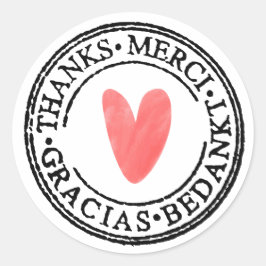 Runde Business-Aufkleber, danke Text Runder Aufkleber