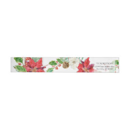 Runde | Christmas Watercolor Red Poinsettia