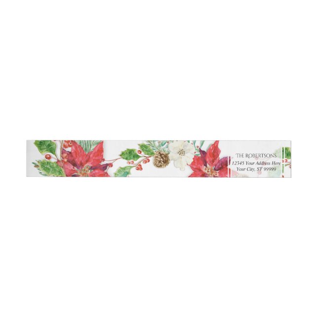 Runde | Christmas Watercolor Red Poinsettia (Person)