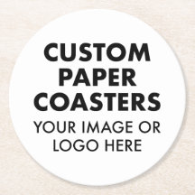 RUNDE "Custom personalisiert PAPER UNTERSETZER" (6