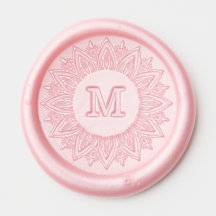 Runde dekorative Floral Mandala Custom Monogram