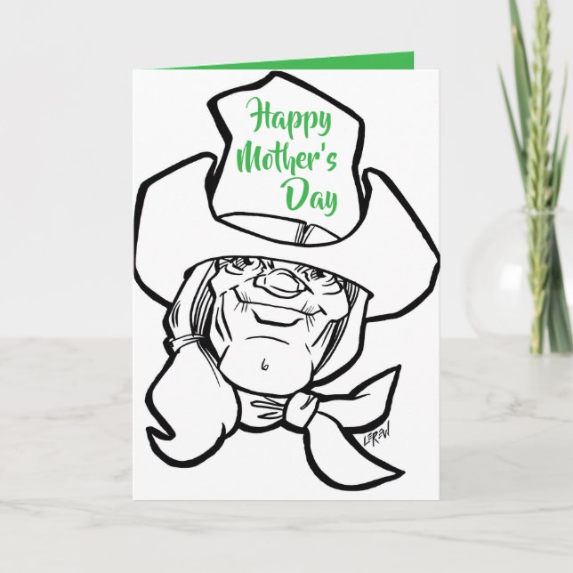 Runde den Herd Cowgirl #160331 Muttertag Karte (Vorderseite)