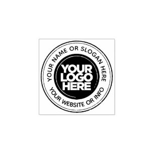 Runde der Logokombinationen Gummistempel