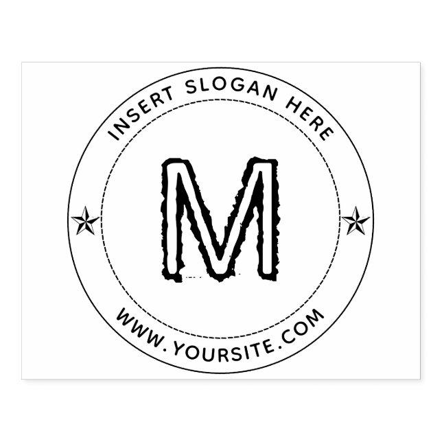Runde der personalisiert-Business-Monogramm Gummistempel (Prägung)