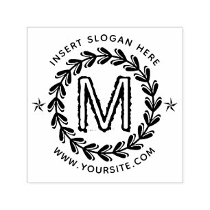 Runde der personalisiert-Business-Monogramm Permastempel