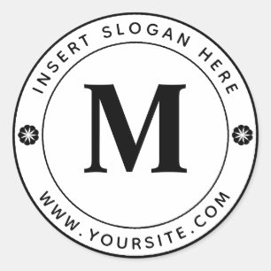 Runde der personalisiert-Business-Monogramm Runder Aufkleber