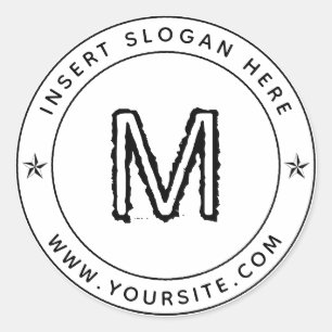 Runde der personalisiert-Business-Monogramm Runder Aufkleber