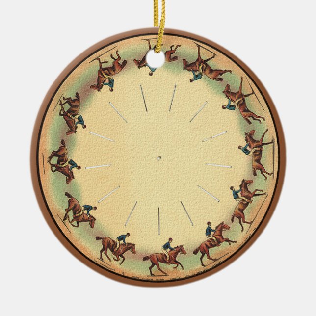 Runde des Prügelns Keramikornament (Vorne)