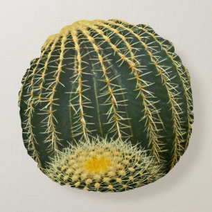 RUNDE DURCH PILLOW/GOLDEN BARREL CACTUS RUNDES KISSEN