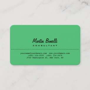 Runde Ecke Emerald Green Schlicht Business Card Visitenkarte