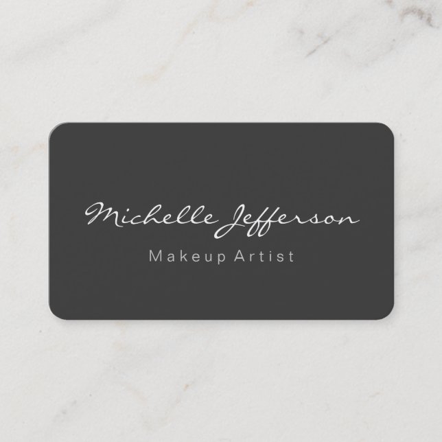 Runde Ecke Gray Makeup Artist Business Card Visitenkarte