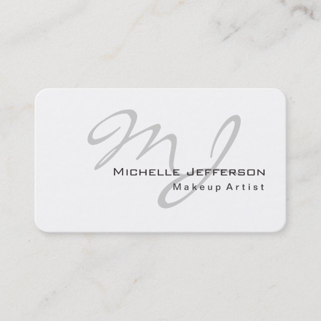 Runde Ecke Makeup Artist White Business Card Visitenkarte (Vorderseite)