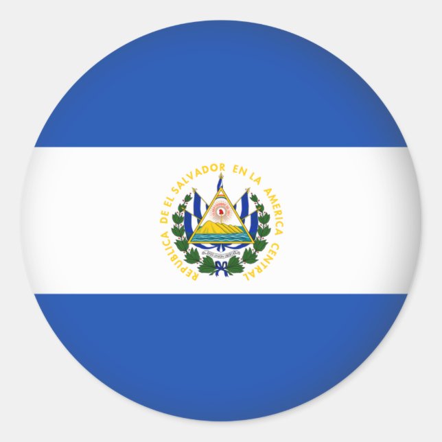 Runde El Salvador Runder Aufkleber (Vorderseite)