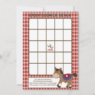 Runde Em Up Western Pferde Kinderdusche Bingo