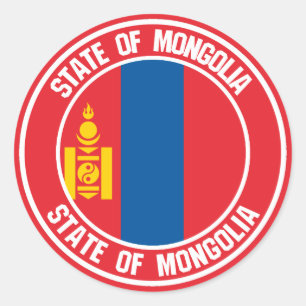 Runde Emblem der Mongolei Runder Aufkleber