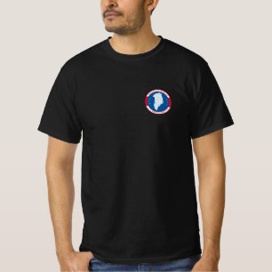 Runde Emblem Grönland Karte Kalaallit Nunaat T-Shirt
