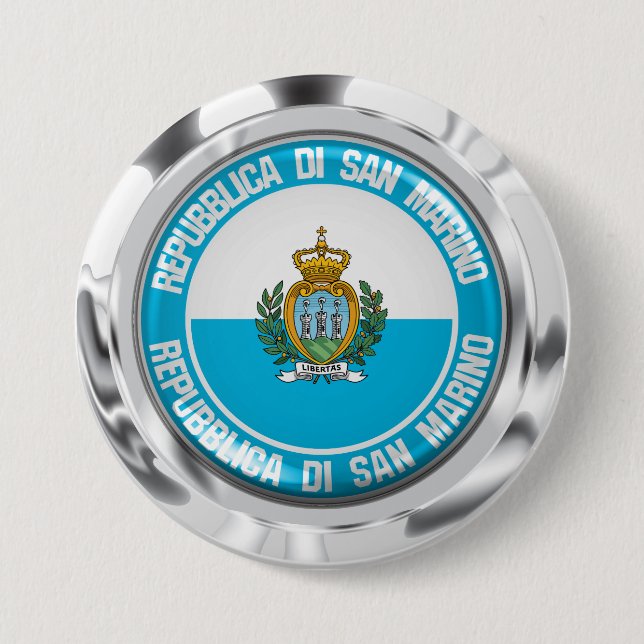 Runde Emblem San Marino Button (Vorderseite)