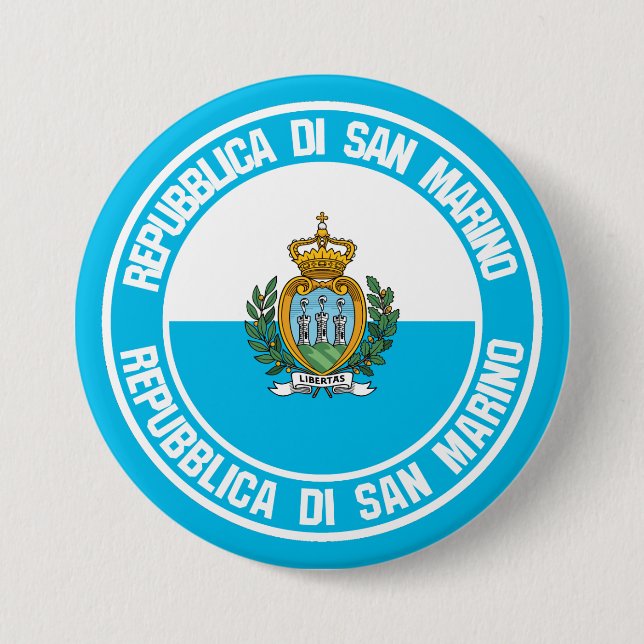 Runde Emblem San Marino Button (Vorderseite)