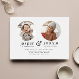 Runde Fotos Gemeinsame Einladung zum Geburtstag