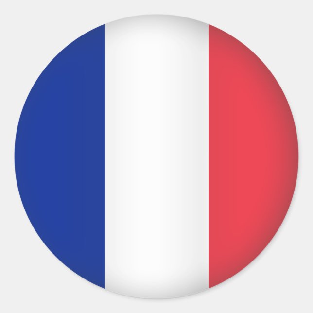 Runde Frankreich Runder Aufkleber (Vorderseite)