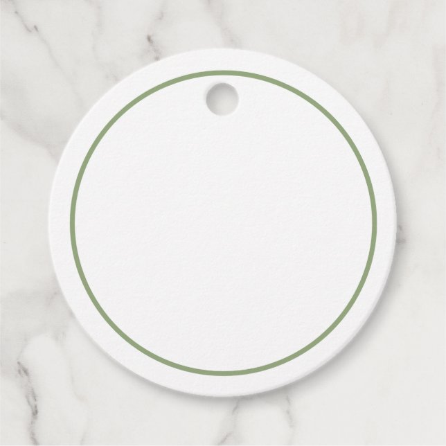 Runde Gefälligkeitstags - Grüne Grenze Geschenkanhänger (Vorderseite)