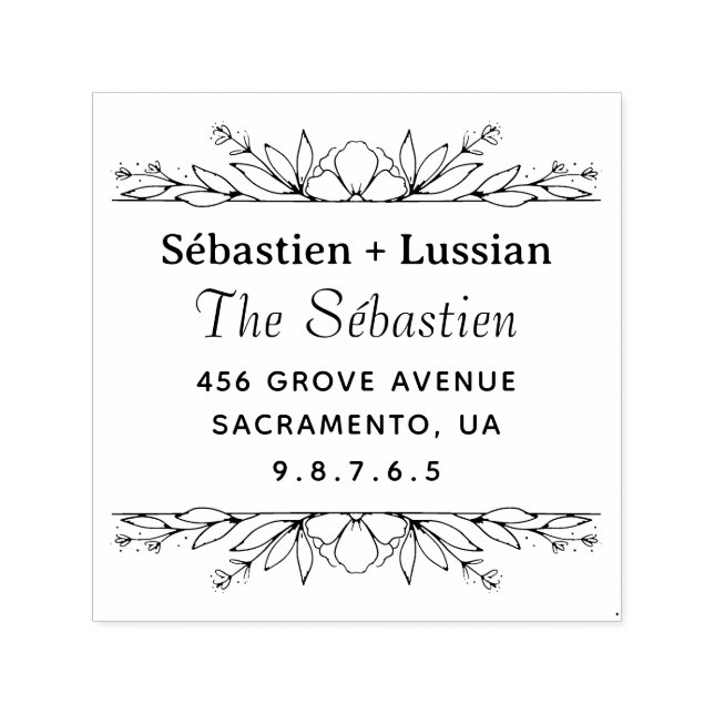 Runde Hochzeit Permastempel (Design)