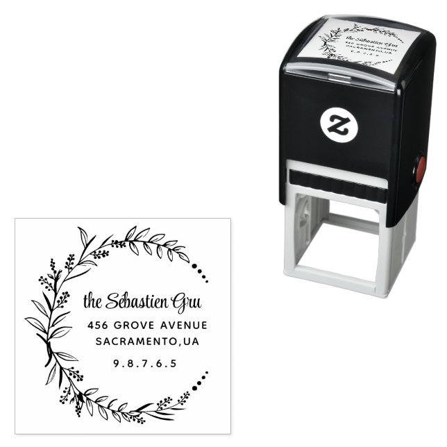 Runde Hochzeit Permastempel (Beispiel)