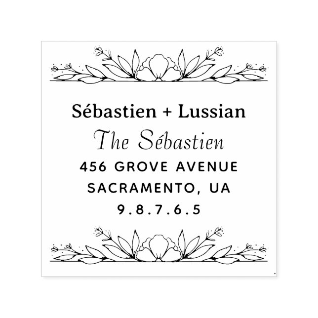 Runde Hochzeit Permastempel (Design)