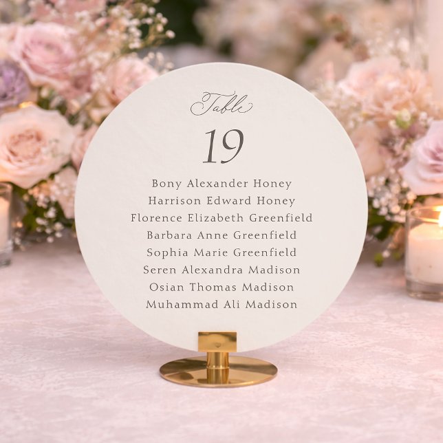 Runde Hochzeit Sitzplan Tischnummer (Von Creator hochgeladen)
