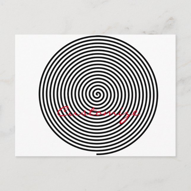 Runde Hypnose Spiral Thunder_Cove Postkarte (Vorderseite)