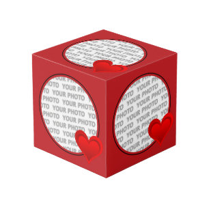 Runde in quadratischem Rahmen rot / Herz + Ihr Fot