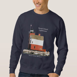 Runde Insel-Leuchtturm-Shirtdunkelheit Sweatshirt