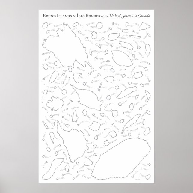 Runde Inseln und Îles Rondes (USA und Kanada) Poster (Vorne)