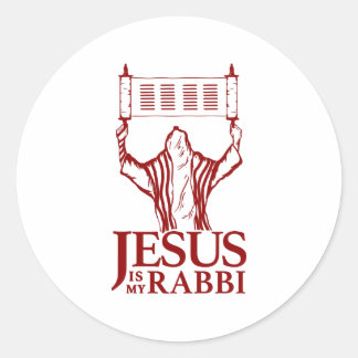 Runde Jesus ist mein Rabbinensticker Runder Aufkleber