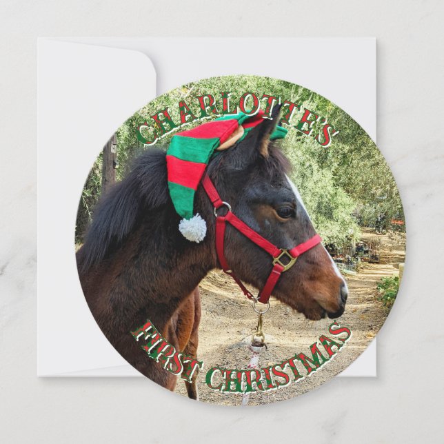 Runde Karte des ersten Weihnachtsmannes (Vorderseite)