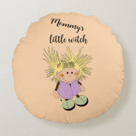 Runde Kissen "little witch"