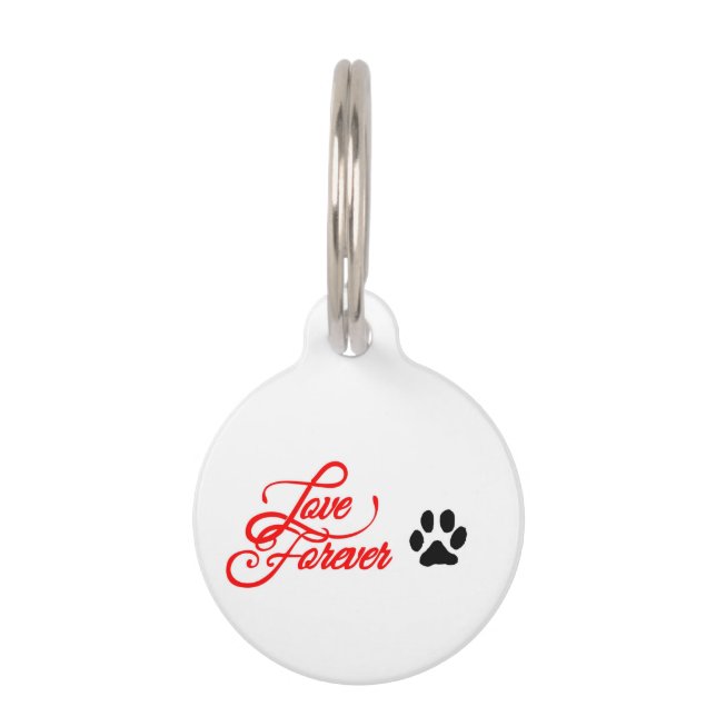 Runde kleine Haustier-Umbau-Liebe für immer Haustiermarke (Vorderseite)