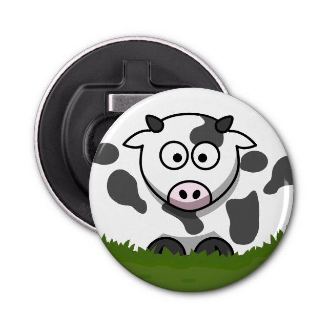 Runde Kuh Flaschenöffner (Vorderseite)